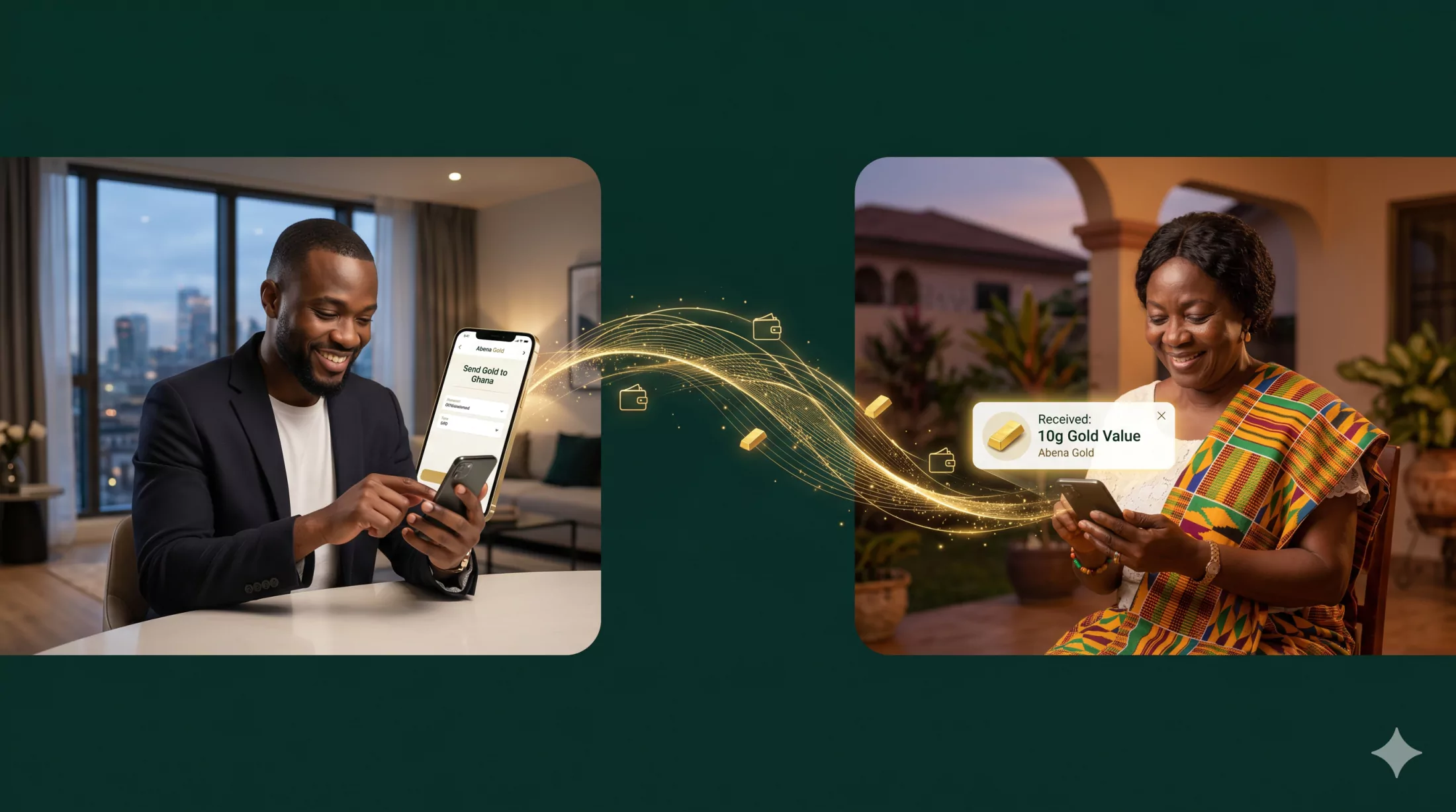 African diaspora user accessing lawful digital gold