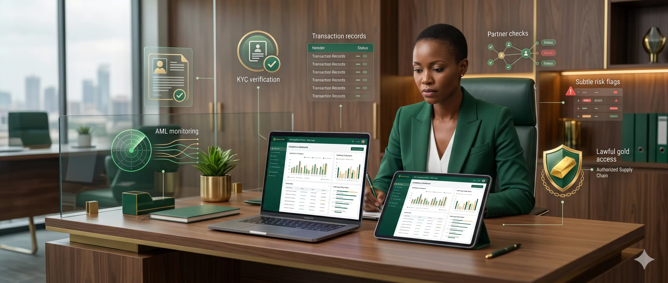 Compliance and monitoring operations desk