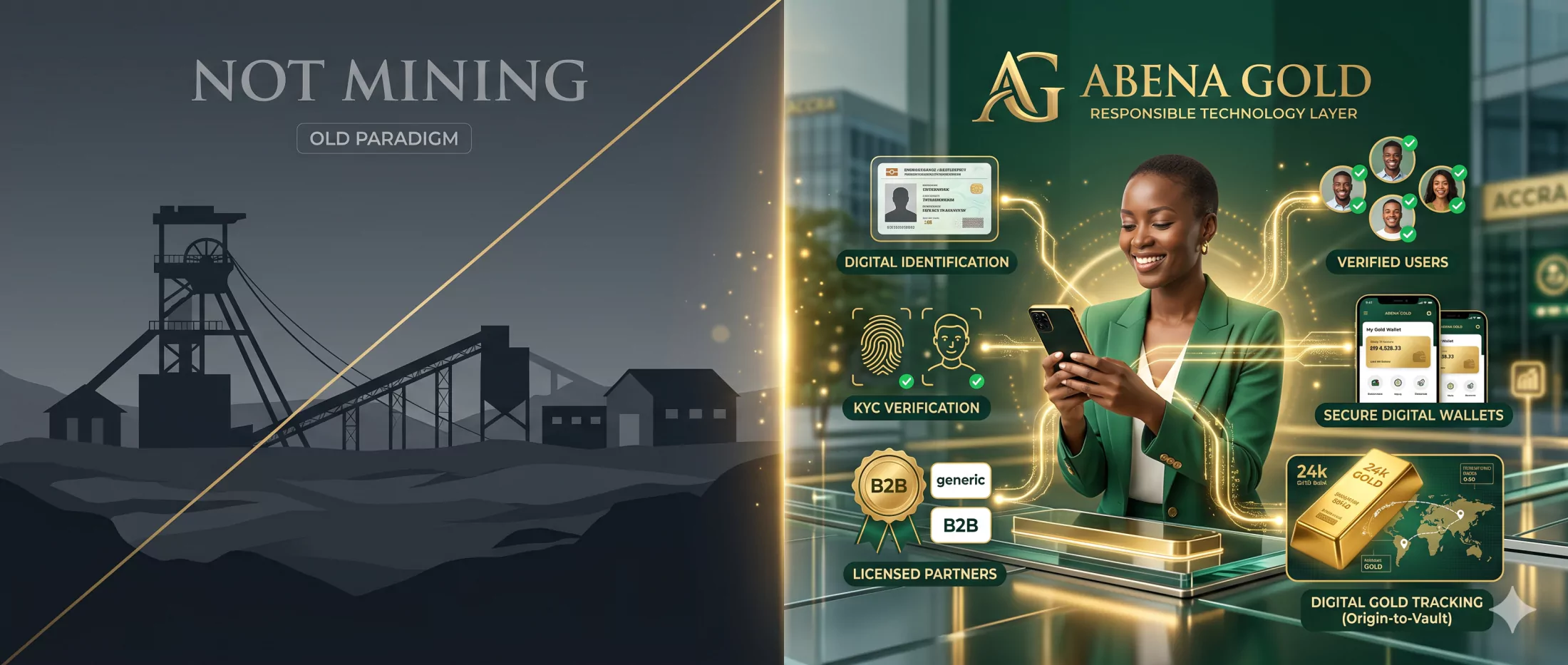 Abena Gold responsible technology layer and not mining visual